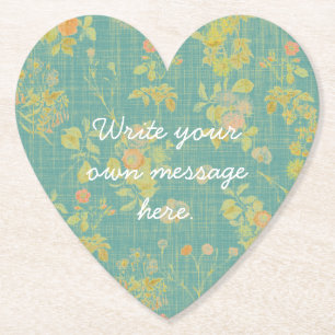  Blauwgroen Floral van de Lente de Vernood - de Te Kartonnen Onderzetters