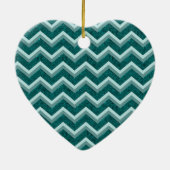 Blauwgroen Folie in reliëf Keramisch Ornament (Achterkant)