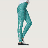 Blauwgroen fractaal ontwerp leggings (Rechts)