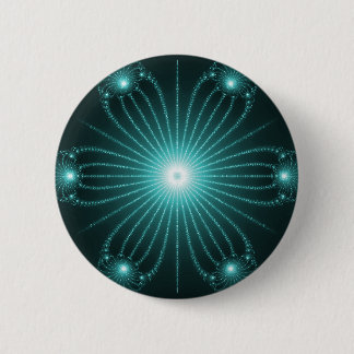 Blauwgroen fractale Button