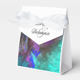 Blauwgroen fusievloer bedankdoosjes