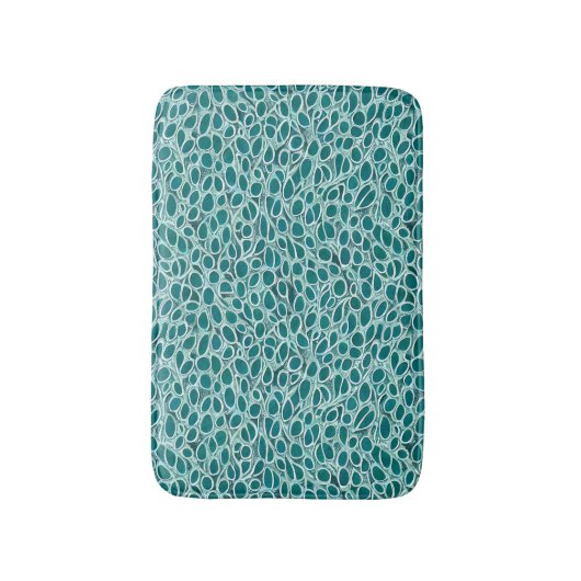 Blauwgroen Fusion badmat (Voorkant Verticaal)