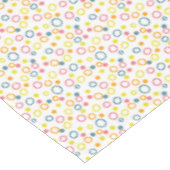 Blauwgroen gele roze Oranje cirkels Stippen Tafelkleed (Gekanteld)