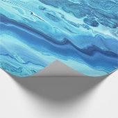 Blauwgroen Geode Cadeaupapier (Hoek)