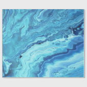 Blauwgroen Geode Cadeaupapier (Vlak)