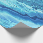 Blauwgroen Geode Cadeaupapier (Hoek)