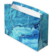 Blauwgroen Geode Groot Cadeauzakje (Achterkant Gekanteld)