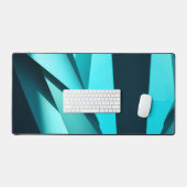 Blauwgroen geometrisch papier bureaumat (Keyboard & Muis)