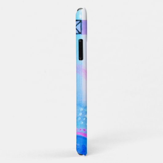 Blauwgroen gepersonaliseerd meisjesblauw Monogram Case-Mate iPhone Case (Achterkant/rechts)