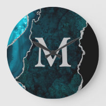 Blauwgroen gepersonaliseerd monogram acryl
