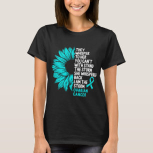 Blauwgroen gevoeligheid voor ovariumkanker Lint he T-shirt