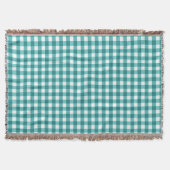 Blauwgroen gingham deken (Voorkant)