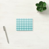 Blauwgroen gingham post-it® notes (Kantoor)