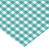 Blauwgroen gingham tafelkleed (Gekanteld)