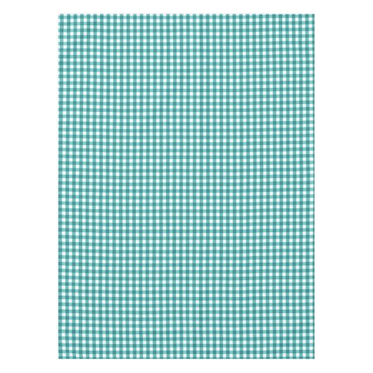 Blauwgroen gingham tafelkleed (Voorkant)