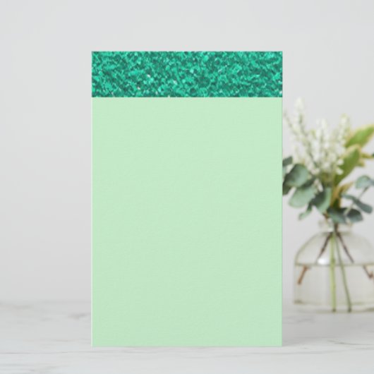Blauwgroen gipstructuur Briefpapier (Staand voorkant)