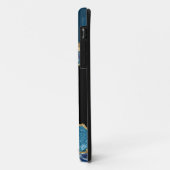 *~* Blauwgroen Glam Agate Geode Gold Glitter Black Case-Mate iPhone Case (Achterkant/links)