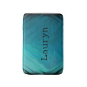 Blauwgroen glastextuur badmat (Voorkant Verticaal)