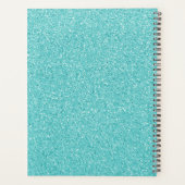 Blauwgroen glitter die ik maakte Awkward Planner (Achterkant)