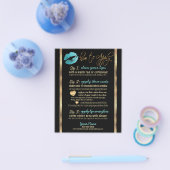 Blauwgroen Glitter Lip Instructies Flyer (Enkel)