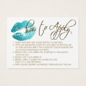 Blauwgroen Glitter Lips 2 - Hoe wordt het toegepas Visitekaartjes (Voorkant)
