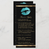 Blauwgroen Glitter Lipsense Senegence Instructies (Voorkant / Achterkant)