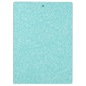 Blauwgroen Glitter Monogram Klembord (Achterkant)