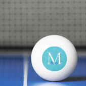 Blauwgroen Glitter Monogram Pingpongballen (Net)