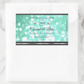 Blauwgroen Glitter Product Labels diamanten Logo (Tas)