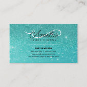 Blauwgroen Glitter Sparkles Lash Extensions Mascar Visitekaartje (Voorkant)