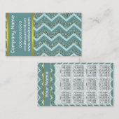 Blauwgroen glitter visitekaartje (Voorkant / Achterkant)