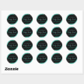Blauwgroen Glitter Zwart Body Scrub Labels (Vel)