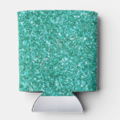 Blauwgroen glitterpatroon blikjeskoeler (Achterkant)