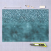 Blauwgroen Glitz Glitter Glam Tissuepapier (Craft)