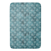 Blauwgroen Glitzy Glam Peacock Feathers Badmat (Voorkant Verticaal)