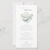 Blauwgroen Gold Underwater Floral Fish Weddenemenk Bedankkaart (Voorkant)