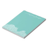 Blauwgroen golven notitieblok (Gedraaid)