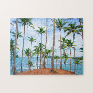 Blauwgroen golven waterbries legpuzzel