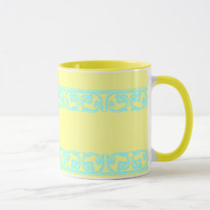 Blauwgroen Gotische Grens Koffie Mok
