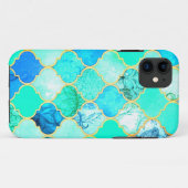 Blauwgroen, goud, blauw groen Zeemeermin patroon Case-Mate iPhone Case (Achterkant (horizontaal))