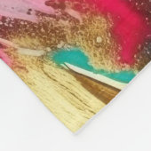 Blauwgroen goud Roze Leopard Paint Fleece Deken (Hoek)