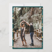 Blauwgroen gouden inkt kaart (Achterkant)