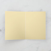 Blauwgroen gouden monogram dank u kaart (Binnen)