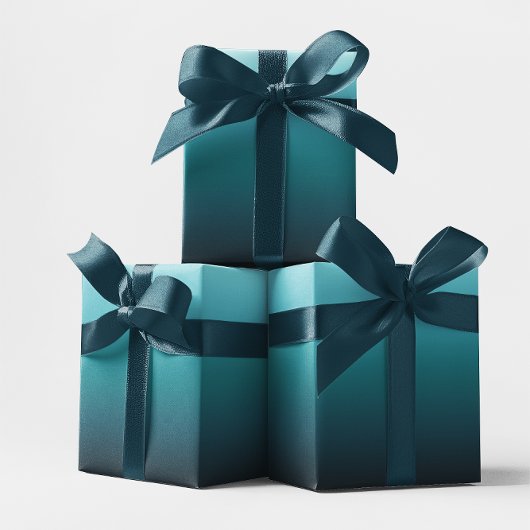 Blauwgroen gradiënt aan zee inpakpapier vel