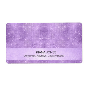 Blauwgroen gradiënt glitter en Shine/Roze ID673 Etiket