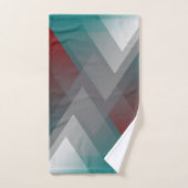 Blauwgroen grauwe bogungsymmetrie bad handdoek (Handdoek)