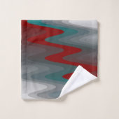 blauwgroen grauwe golven bad handdoek (Wasdoekje)