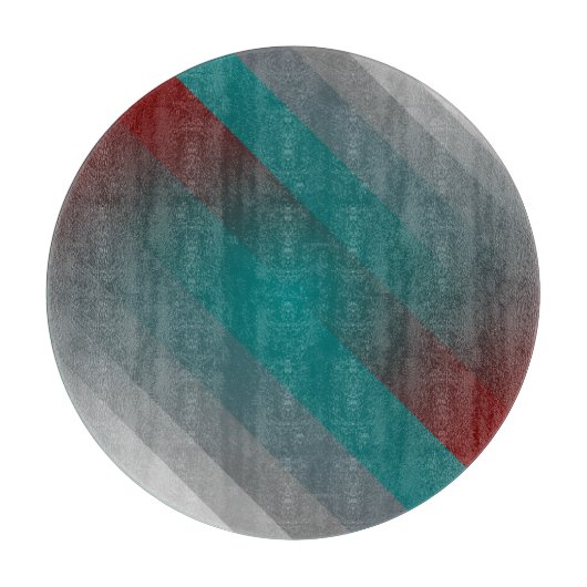 blauwgroen grauwe strepen van burgundy snijplank (Voorkant)