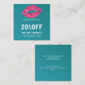 Blauwgroen Green Lips Schoonheidssalon Korting Kaa (Voorkant / Achterkant)