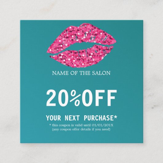 Blauwgroen Green Lips Schoonheidssalon Korting Kaa (Voorkant)